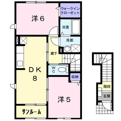 デスパシオⅡＢ 201【管理NO：1-015638002-02010】 ★家具家電は申し込み後に搬入します 2026年08月中旬入居可能の物件画像