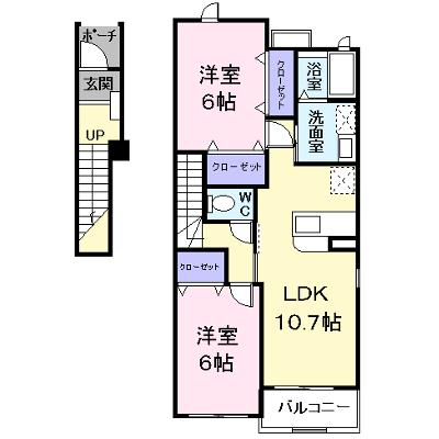 ルミエール 201【管理NO：1-013141901-02010】 ★家具家電は申し込み後に搬入します 2026年08月中旬入居可能の物件画像