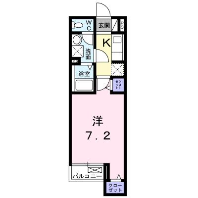 プラシード　カメリア 203【管理NO：1-026933701-02030】 ★家具家電は申し込み後に搬入します★の物件画像