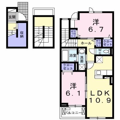 カーサ・エスカリエ 302【管理NO：1-026786101-03020】 ★家具家電は申し込み後に搬入します★ ★2026年08月下旬入居可能★の物件画像