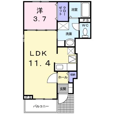 グリシーヌ 101【管理NO：1-016714601-01010】 ★家具家電は申し込み後に搬入します 2026年08月中旬入居可能の物件画像