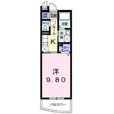 プラシードⅡ 303【管理NO：1-013550401-03030】 ★家具家電は申し込み後に搬入します 2026年08月下旬入居可能の物件画像