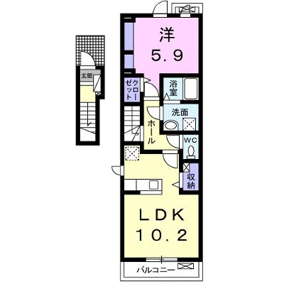 サニーヒル上見堂 205【管理NO：1-023210601-02040】 ★家具家電は申し込み後に搬入します 2026年08月下旬入居可能の物件画像