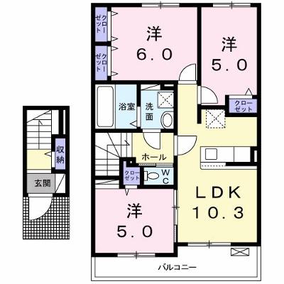 オドゥール・ダムール 203【管理NO：1-025177301-02030】 2026年07月中旬入居可能の物件画像