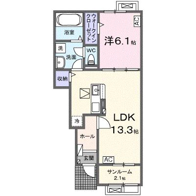 Ｓａｋｕｒａ（サクラ） 102【管理NO：1-027986601-01020】 ★家具家電は申し込み後に搬入します★ ★2026年08月下旬入居可能★の物件画像