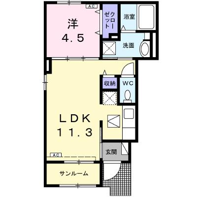ヴァン　ベール　テラン 101【管理NO：1-026694201-01010】 ★家具家電は申し込み後に搬入します 2026年07月中旬入居可能の物件画像