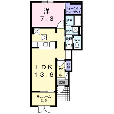 オーブ 102【管理NO：1-018957401-01020】 ★家具家電は申し込み後に搬入します 2026年08月上旬入居可能の物件画像