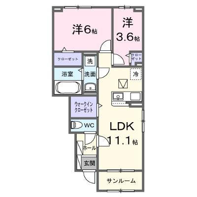メゾン・ルリアン 102【管理NO：1-028769501-01020】 ★家具家電は申し込み後に搬入します 2026年10月下旬入居可能の物件画像
