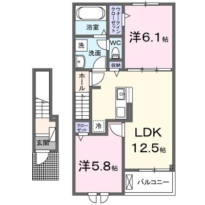 ラ　ヴィヴァーチェ 203【管理NO：1-028398201-02030】 ★家具家電は申し込み後に搬入します 2026年10月上旬入居可能の物件画像