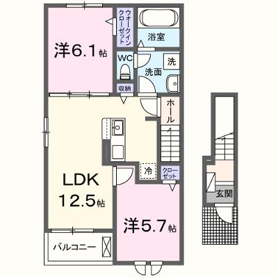 ラ　ヴィヴァーチェ 201【管理NO：1-028398201-02010】 ★家具家電は申し込み後に搬入します★ ★2026年10月上旬入居可能★の物件画像