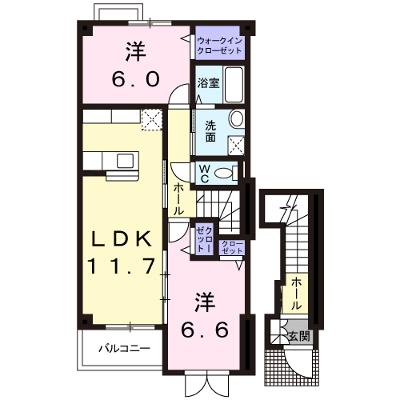 プロムナードＢ 201【管理NO：1-012457702-02010】 ★家具家電は申し込み後に搬入します 2026年07月下旬入居可能の物件画像