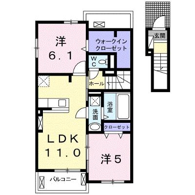 アーネストＢ 202【管理NO：1-024085602-02020】 ★家具家電は申し込み後に搬入します★の物件画像