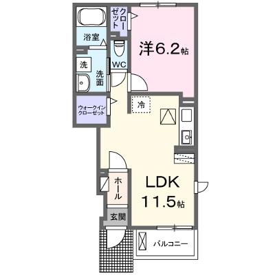 ベルデュールⅠ 102【管理NO：1-027169901-01020】 ★家具家電は申し込み後に搬入します 2026年07月中旬入居可能の物件画像