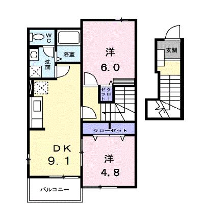 ラフィネＡ 202【管理NO：1-012647901-02020】 ★家具家電は申し込み後に搬入します★の物件画像