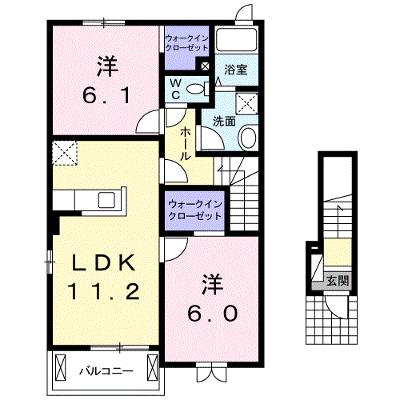 アイメニーエヌケー　Ⅱ 201【管理NO：1-018996102-02010】 ★家具家電は申し込み後に搬入します★の物件画像