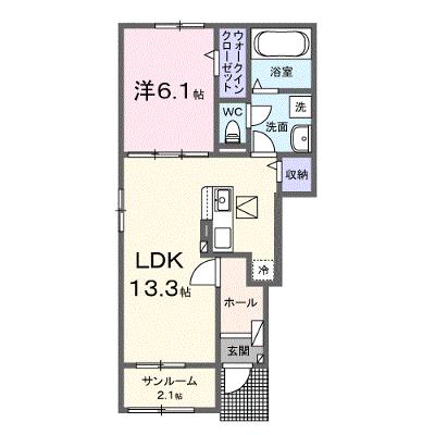 カーサ・フェリーチェ 101【管理NO：1-028455401-01010】 ★家具家電は申し込み後に搬入します★ ★2026年11月下旬入居可能★の物件画像