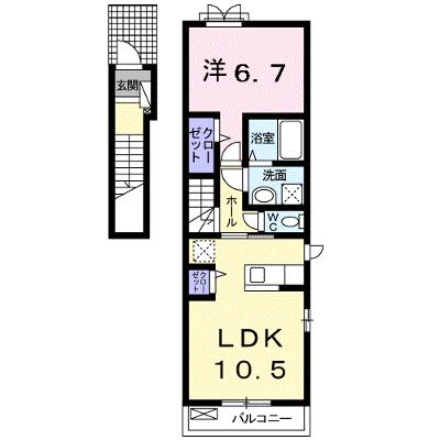 アモーレ 201【管理NO：1-022371001-02010】 ★家具家電は申し込み後に搬入します 2026年07月上旬入居可能の物件画像
