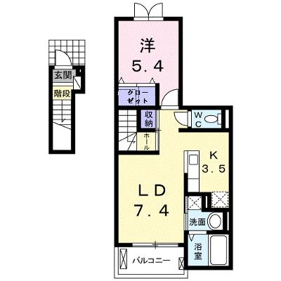 ベルメゾン・ウエスト 202【管理NO：1-021255401-02020】 ★家具家電は申し込み後に搬入します 2026年08月中旬入居可能の物件画像