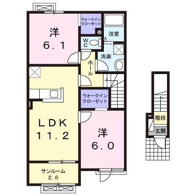 マレッサ 202【管理NO：1-019748401-02020】 ★家具家電は申し込み後に搬入します 2026年09月上旬入居可能の物件画像