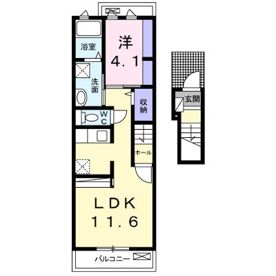 メルベーユ 202【管理NO：1-020216601-02020】 ★家具家電は申し込み後に搬入します★の物件画像