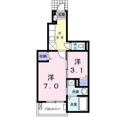 シャトーブランシェ　Ⅰ 103【管理NO：1-023494301-01030】 ★家具家電は申し込み後に搬入しますの物件画像