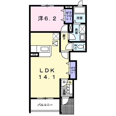 エレガンテ　クローネ　Ｂ 102【管理NO：1-013598402-01020】 ★家具家電は申し込み後に搬入します 2026年08月上旬入居可能の物件画像