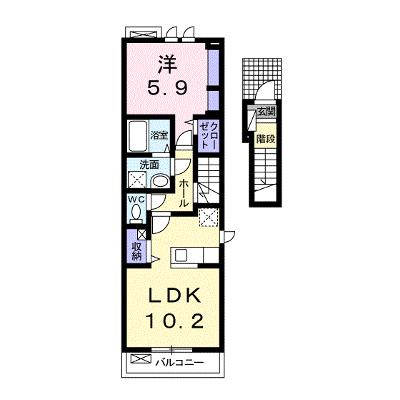 ブリーゼ　Ⅱ 201【管理NO：1-021004701-02010】 ★家具家電は申し込み後に搬入しますの物件画像