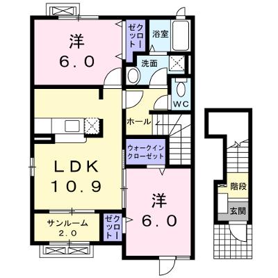 メイク・レジェンドＡ 201【管理NO：1-015460801-02010】 ★家具家電は申し込み後に搬入します★の物件画像