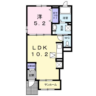 グレイスフルⅡ 101【管理NO：1-021663502-01010】 ★家具家電は申し込み後に搬入します 2026年08月下旬入居可能の物件画像