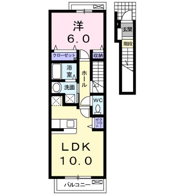 サン　ゼファー 203【管理NO：1-015669801-02030】 ★家具家電は申し込み後に搬入します★ ★2026年09月上旬入居可能★の物件画像