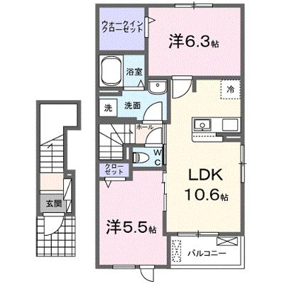 ヒルズⅤ 203【管理NO：1-027059201-02030】 2026年07月下旬入居可能の物件画像