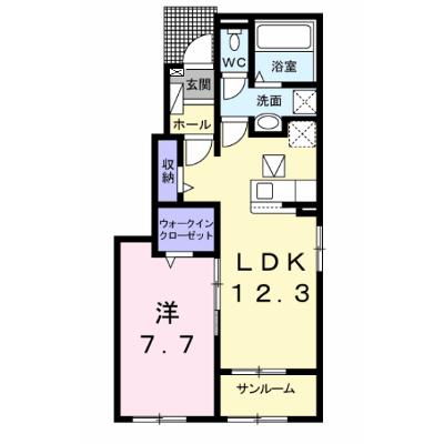 グラスロードⅡ　Ａ 101【管理NO：1-028380301-01010】 ★家具家電は申し込み後に搬入しますの物件画像