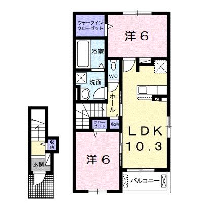 ルフナ　Ⅱ 205【管理NO：1-024990302-02040】 ★家具家電は申し込み後に搬入します 2026年08月上旬入居可能の物件画像