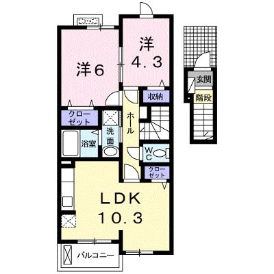 リノ小松原　Ⅲ 203【管理NO：1-020471203-02030】 ★家具家電は申し込み後に搬入します 2026年08月上旬入居可能の物件画像