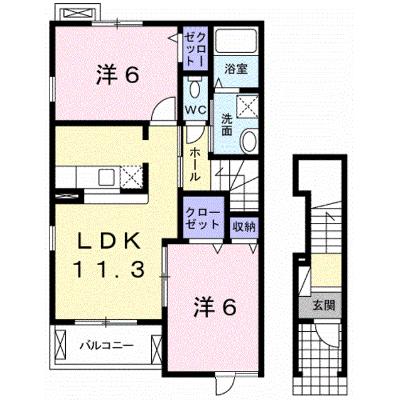 シャンペトル 201【管理NO：1-016397501-02010】 ★家具家電は申し込み後に搬入します 2026年08月中旬入居可能の物件画像