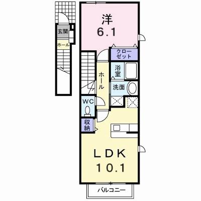 メゾンパルフェ　Ⅱ 201【管理NO：1-017891802-02010】 ★家具家電は申し込み後に搬入します★の物件画像
