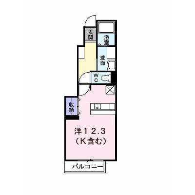 Ｗｅｓｔ　Ａｕｂｅ 102【管理NO：1-014093801-01020】 ★家具家電は申し込み後に搬入します★の物件画像