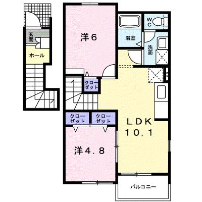 サンパティークⅡ 201【管理NO：1-013655801-02010】 ★家具家電は申し込み後に搬入します★の物件画像