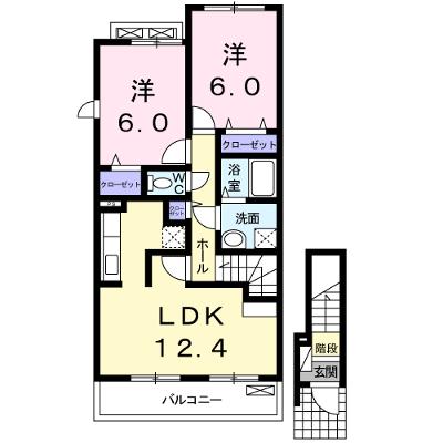 メゾン・ドゥ・プロスペール 201【管理NO：1-016436501-02010】 ★家具家電は申し込み後に搬入します★ ★2026年08月中旬入居可能★の物件画像