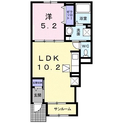 プリート蛎瀬 107【管理NO：1-023526201-01070】 ★家具家電は申し込み後に搬入します★の物件画像