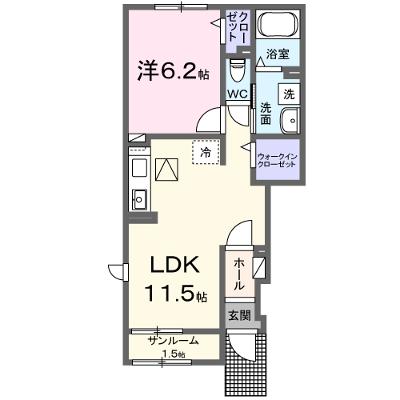 ブローテＢ 101【管理NO：1-027986201-01010】 ★家具家電は申し込み後に搬入します★の物件画像