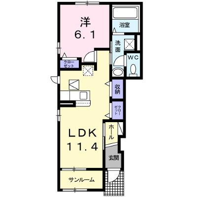 さつまⅡ 101【管理NO：1-024874202-01010】 ★家具家電は申し込み後に搬入します 2026年08月下旬入居可能の物件画像