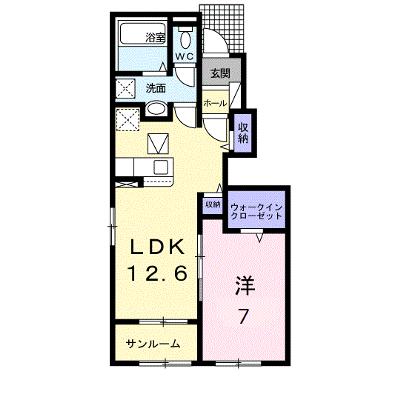 リレア２ 102【管理NO：1-026409202-01020】 ★家具家電は申し込み後に搬入しますの物件画像
