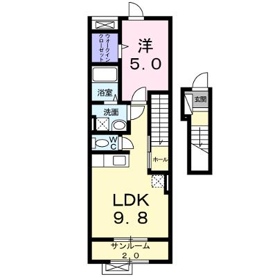 サンドヒル 202【管理NO：1-016554001-02020】 ★家具家電は申し込み後に搬入します★の物件画像
