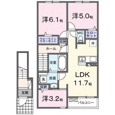 ホーク・ＦＴⅡ 203【管理NO：1-027703002-02030】 ★家具家電は申し込み後に搬入します★ ★2026年08月中旬入居可能★の物件画像