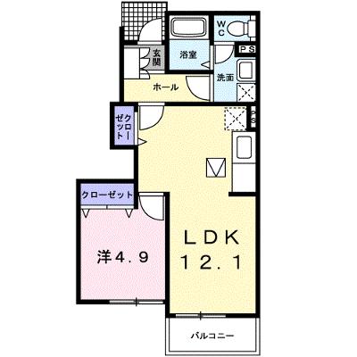 ヴィアーレⅡ 102【管理NO：1-014313002-01020】 ★家具家電は申し込み後に搬入します★の物件画像