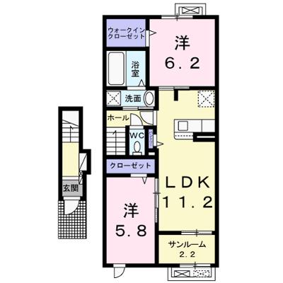 オリーブ．Ｎ 203【管理NO：1-028692701-02030】 ★家具家電は申し込み後に搬入します★ ★2027年01月下旬入居可能★の物件画像