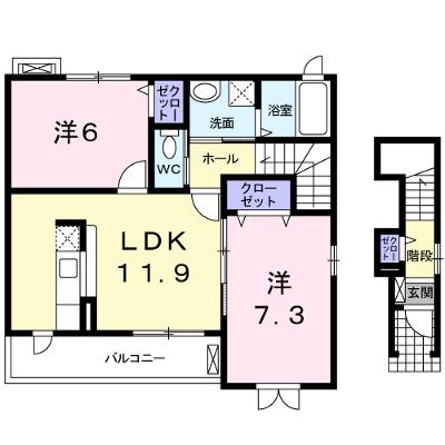 ラフィネⅠ 203【管理NO：1-017829101-02030】 ★家具家電は申し込み後に搬入します★ ★2026年08月下旬入居可能★の物件画像