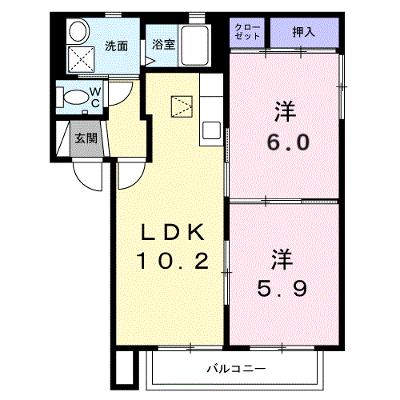 ピエス赤井Ｂ 102【管理NO：1-099344201-01020】 ★家具家電は申し込み後に搬入します★ ★2026年08月下旬入居可能★の物件画像