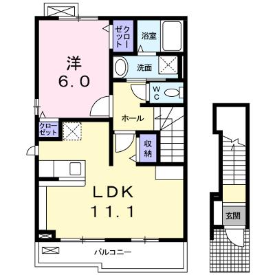 ルートサイドヴィラⅡ 201【管理NO：1-017953201-02010】 ★家具家電は申し込み後に搬入します★ ★2026年08月中旬入居可能★の物件画像